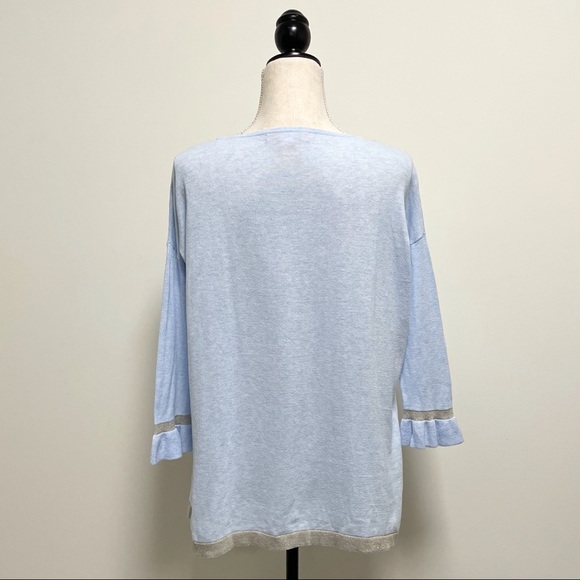 Lilly Pulitzer Charla 3/4 Ruffle Sleeve Sweater - Picture 4 of 9